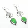 Silver Copper Turquoise and Moonstone Earrings
