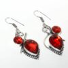 Silver Garnet Earrings
