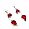 Silver Garnet Earrings