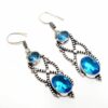 Silver Blue Topaz Earrings