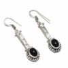 Silver Black Onyx Earrings