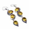 Silver Citrine Earrings
