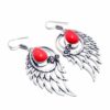 Silver Coral Earrings