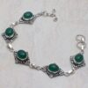 Silver Green Onyx Bracelet