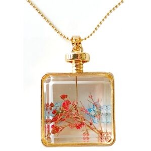 Pendant – Glass with Real Flowers