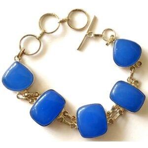 Blue Chalcedony Sterling Silver Bracelet
