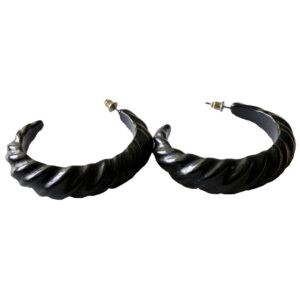 Black Hoop Earrings