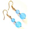 Small Blue Jade Dangle Earrings