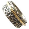 Ring - Sterling Silver and Gold Spinner