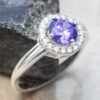 Ring - Sterling Silver with Amethyst and White Topaz
