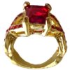 Ring - Gold Plated with Ruby Stones
