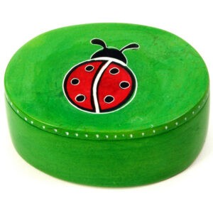 Soapstone Box – “Red Ladybug” Design