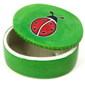 Soapstone Box – “Red Ladybug” Design