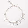 Silver Color Anklet with Stars
