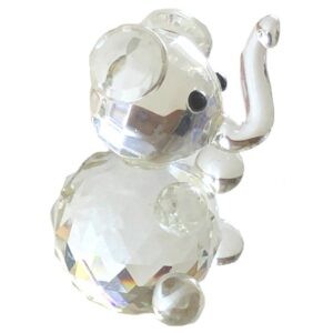 Glass Crystal Elephant Figurine