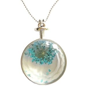 Pendant – Glass with Real Flowers