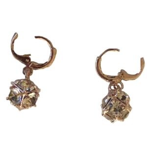 Gold Plated Earrings – Clear Stones