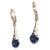 Gold Plated Earrings - Blue Onyx