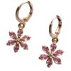 Gold Plated Earrings - Rose Cubic Zirconia